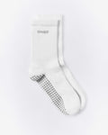 Pilates Grip Crew Socks 1 Pack | White