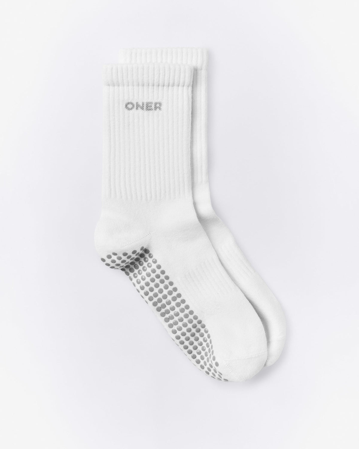Pilates Grip Crew Socks 1 Pack | White
