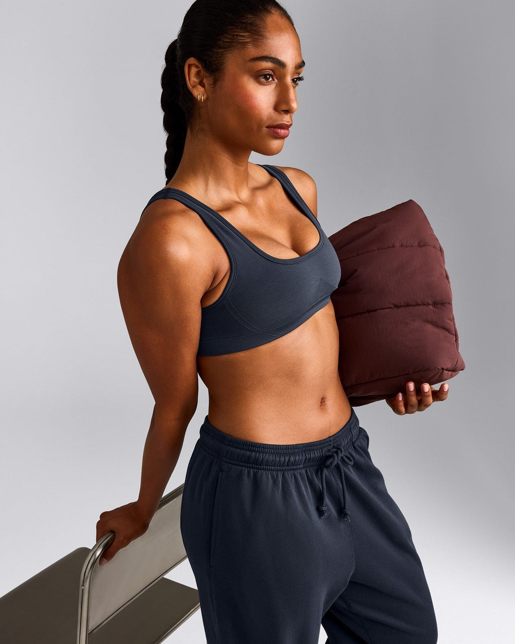 EffortlessLiftTM Square Neck Sports Bra | True Blue