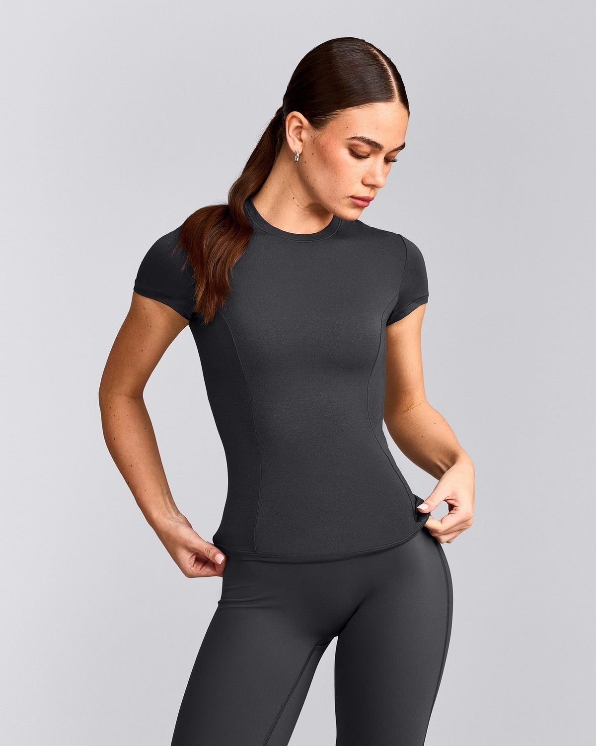 MellowTM Motion Crew Neck Top | Coal