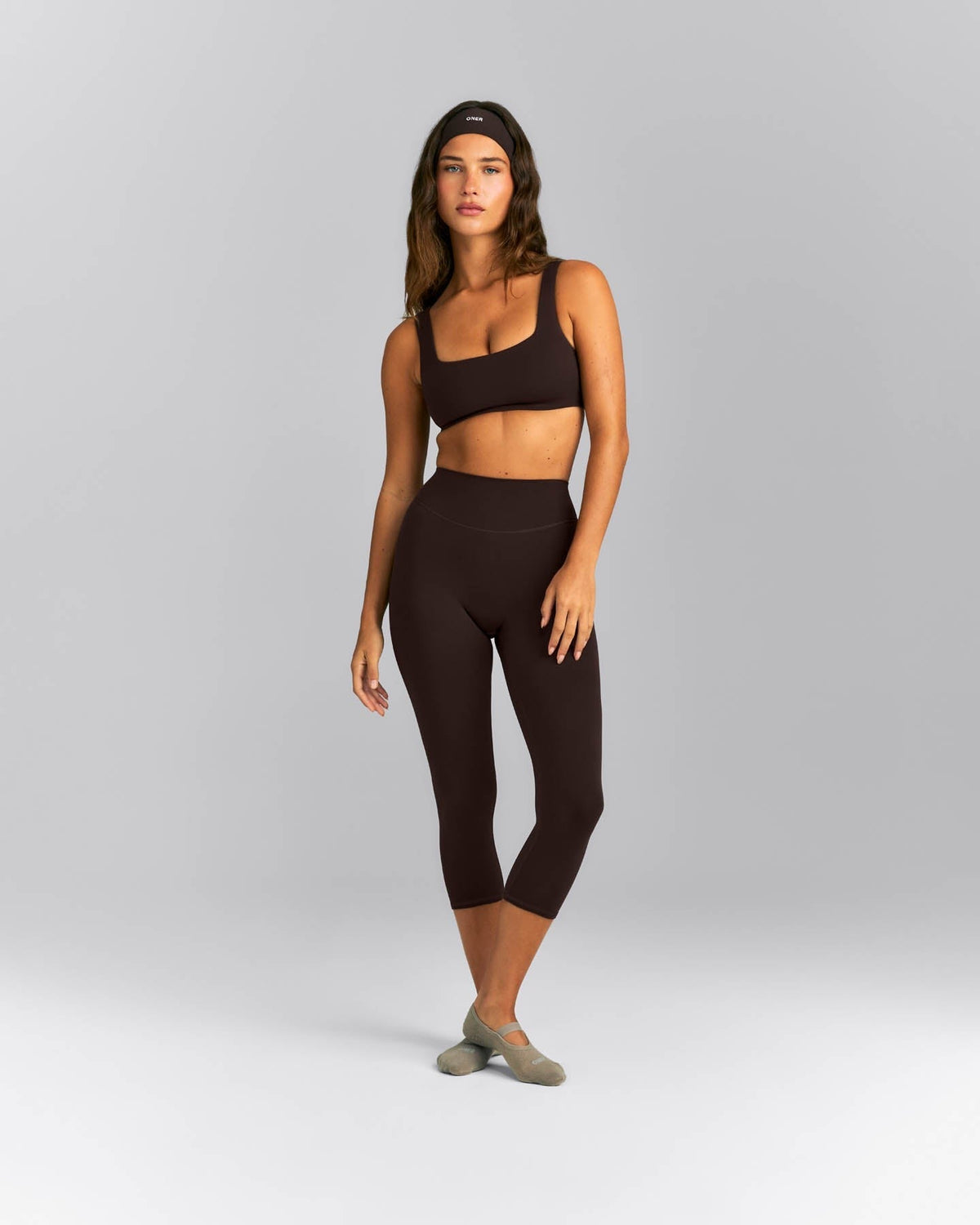 SoftMotionTM 3/4 Length Leggings | 70% Cocoa