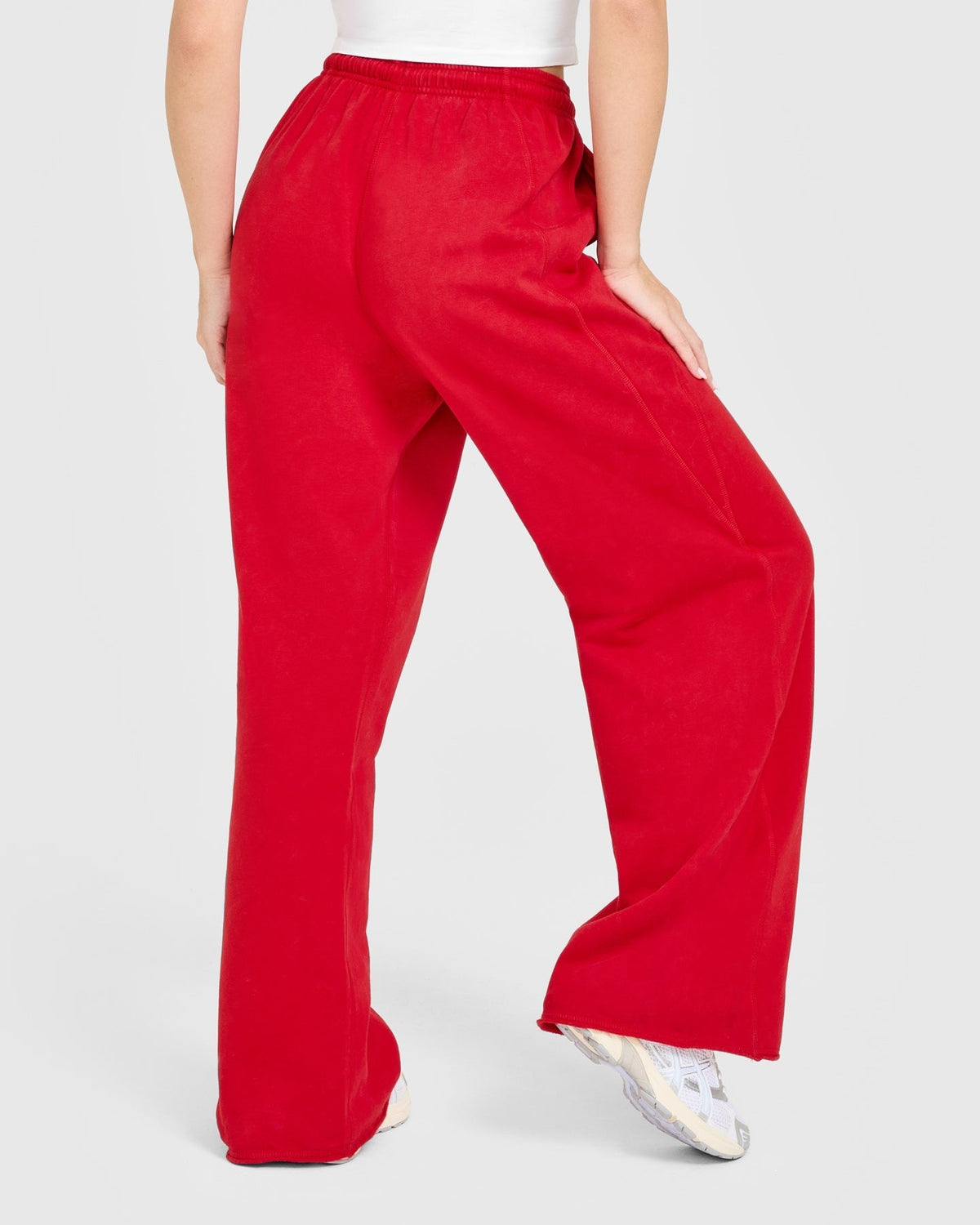 Raw Lounge Wide Leg Sweatpants | Washed Fiery Red
