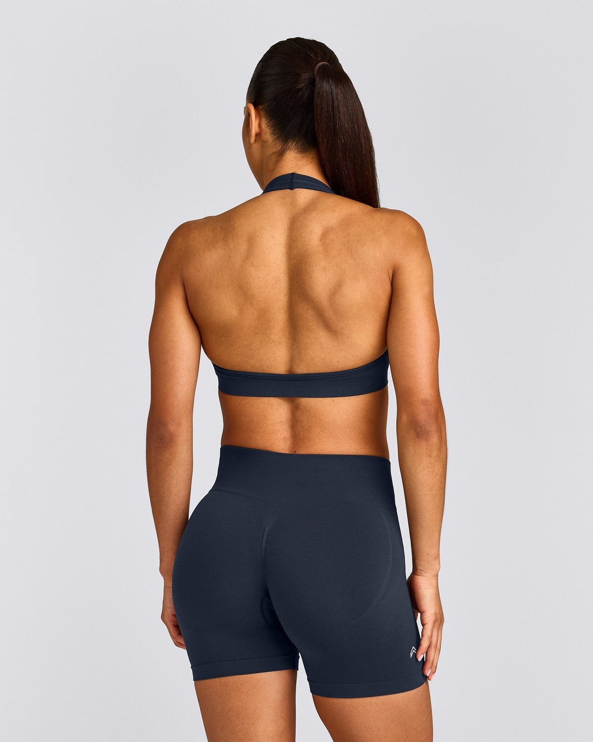 EffortlessLiftTM Seamless Halter Neck Sports Bra | True Blue