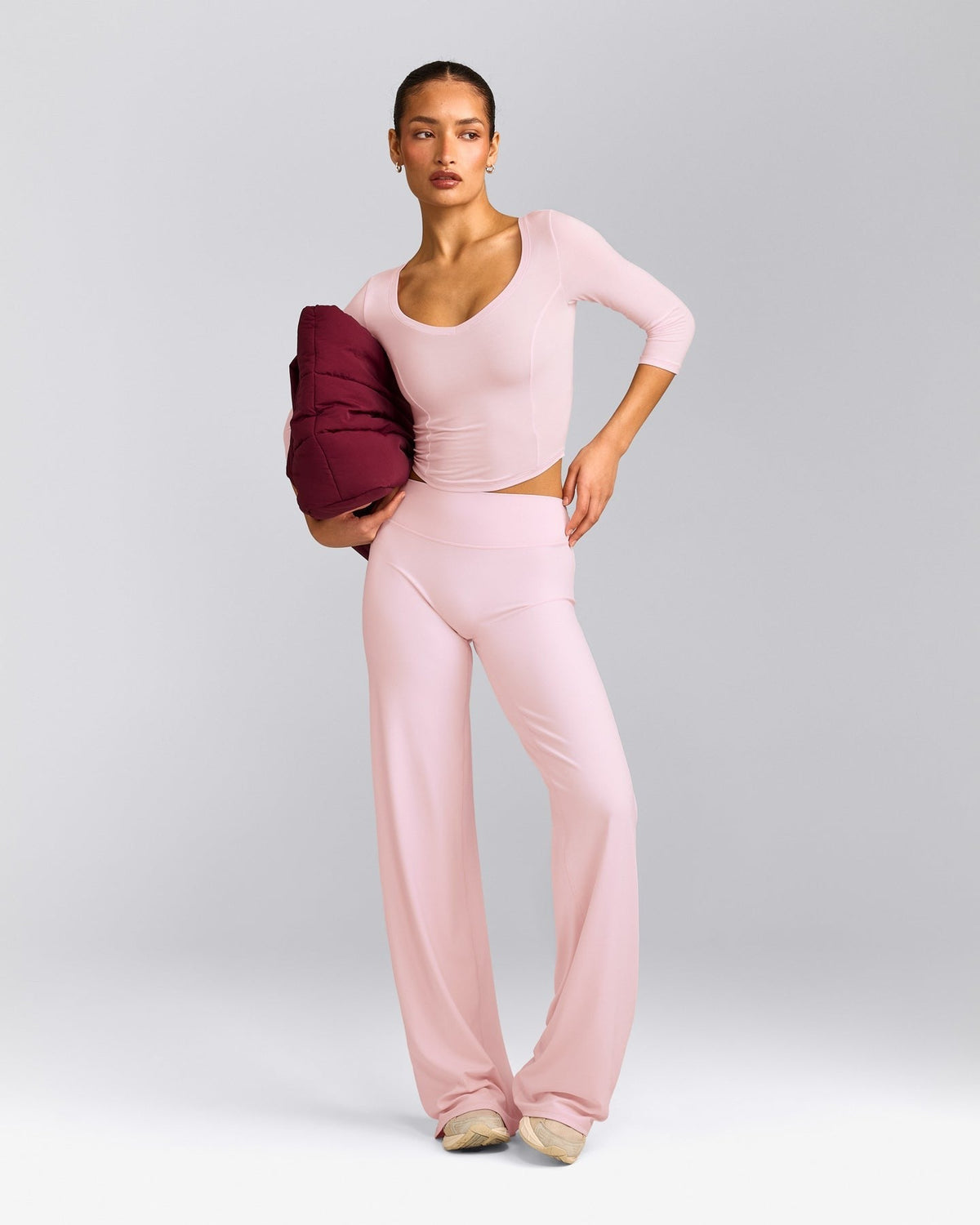 SoftMotionTM Straight Leg Pants | Soft Girl Pink