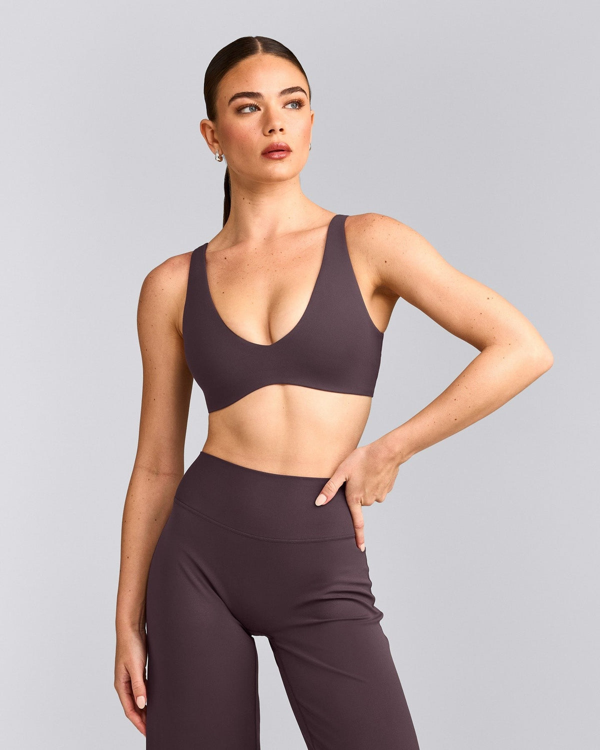 SoftMotionTM Scoop Back Bralette | Dark Umber Brown