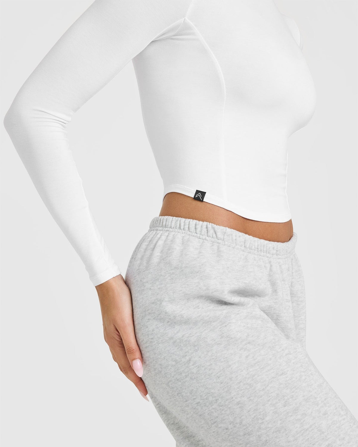 MellowTM Soft Mid Long Sleeve Top | White