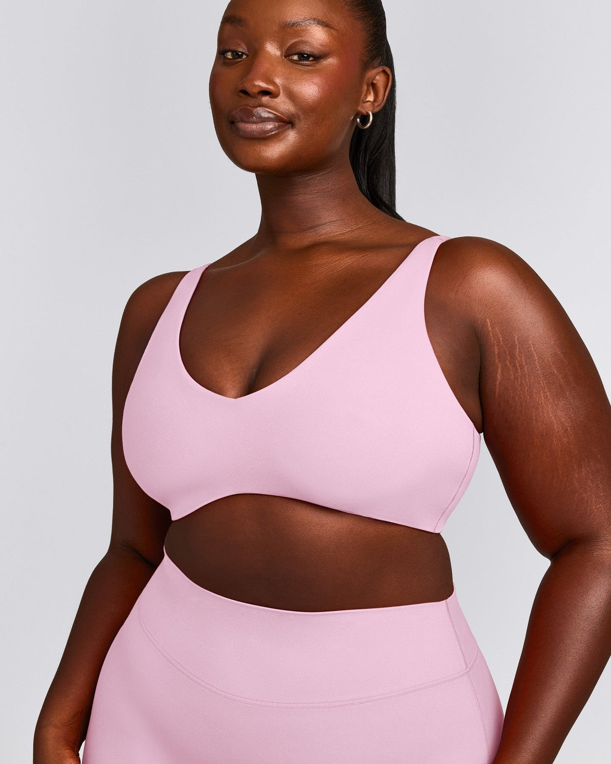 SoftMotionTM Scoop Back Bralette | Chalk Pink