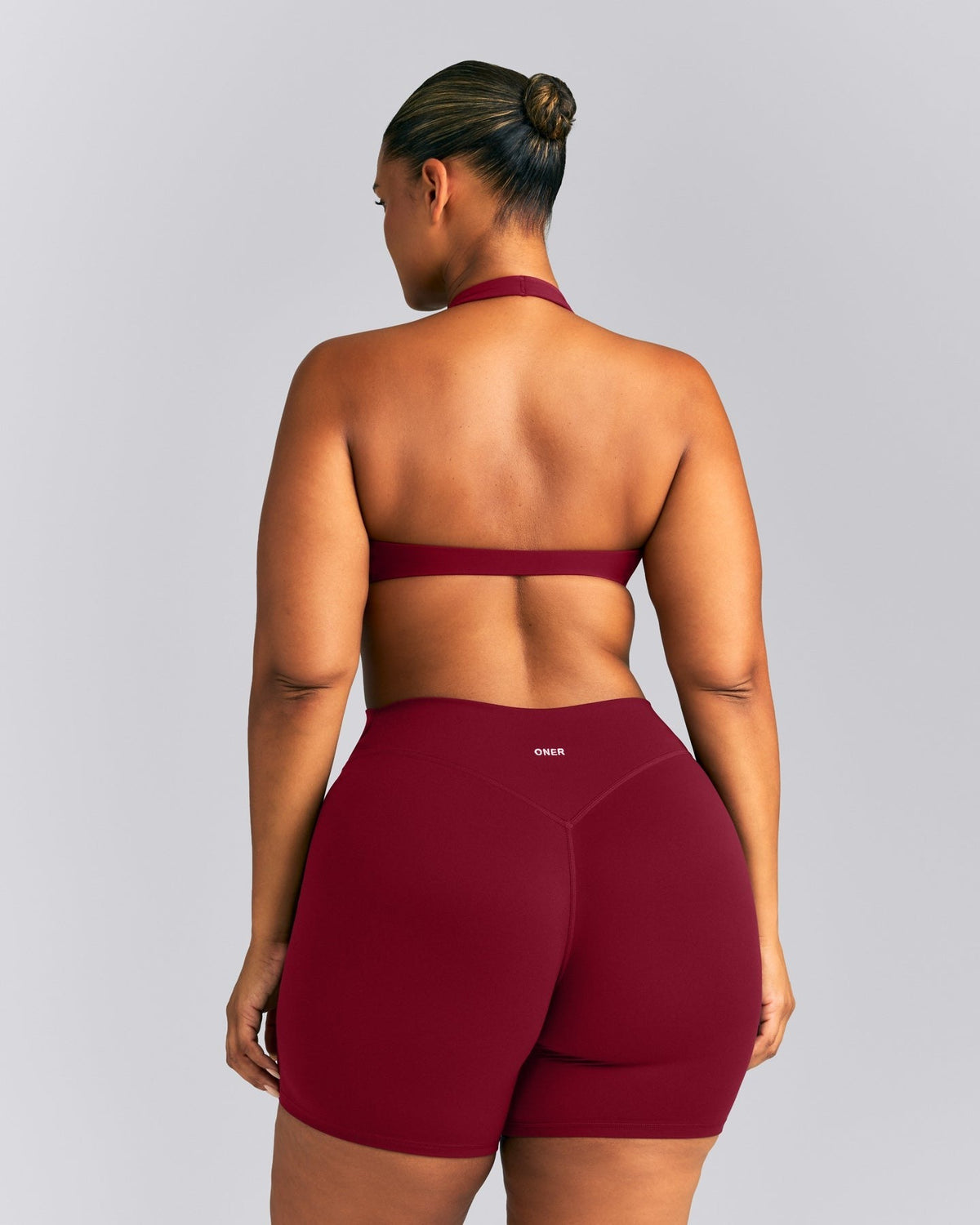 SoftMotionTM Minimal Halter Neck Bralette | Ruby Red