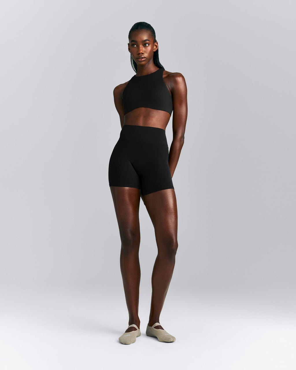 SoftMotionTM High Neck Sports Bra | Black