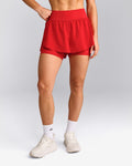 UnifiedMoveTM Double Layer Shorts 5" | Muscle Mommy Red