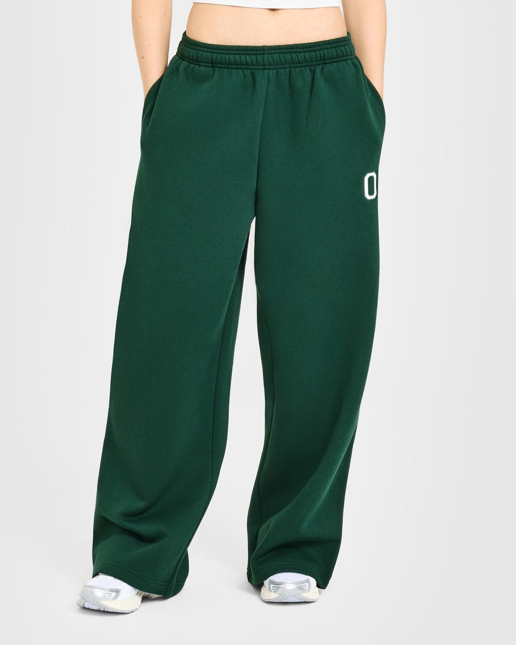 Foundations Oversized Oner Girlfriend Straight Leg Sweatpants | Racing Green