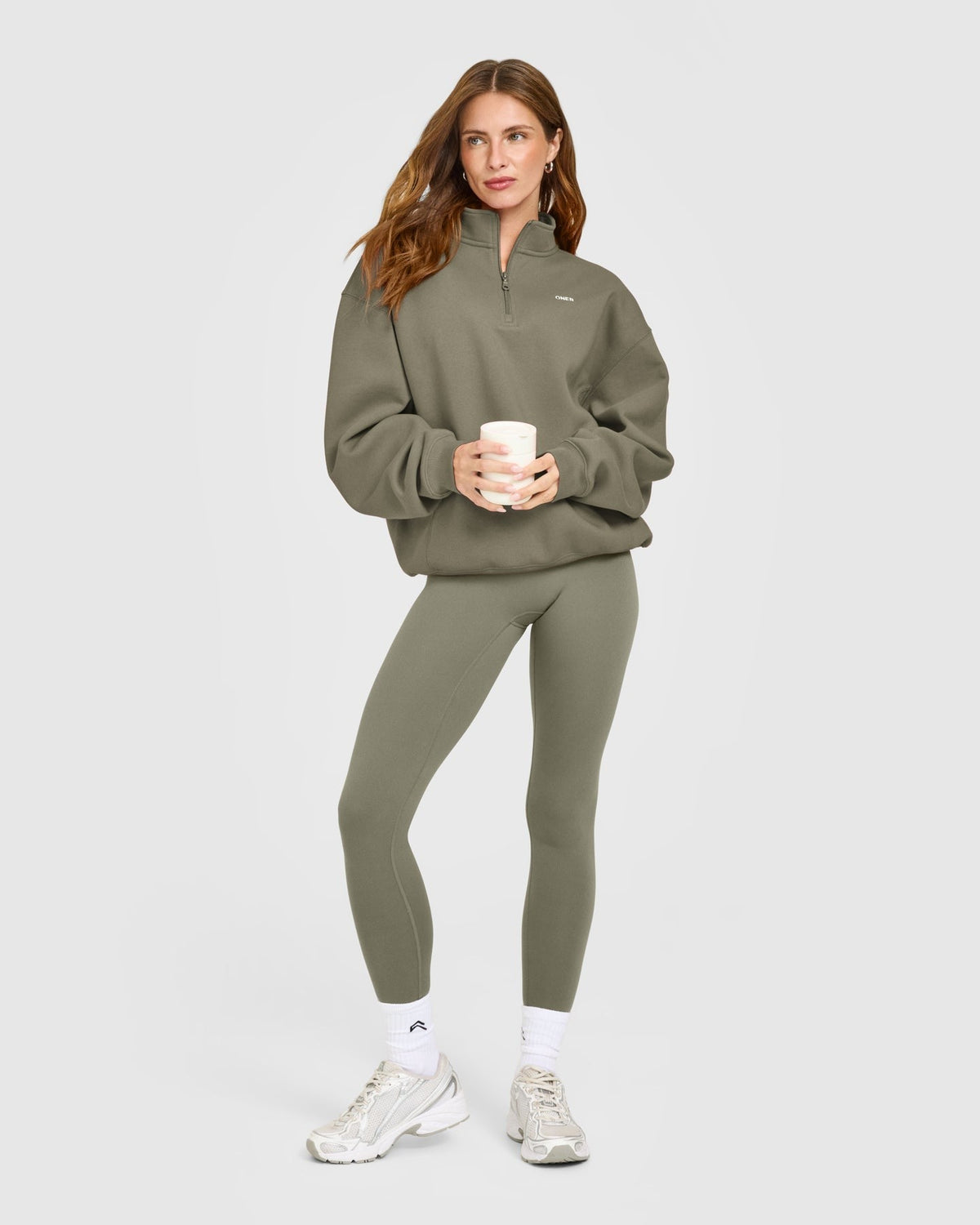 Foundations 1/4 Zip Sweatshirt | Alpine Green