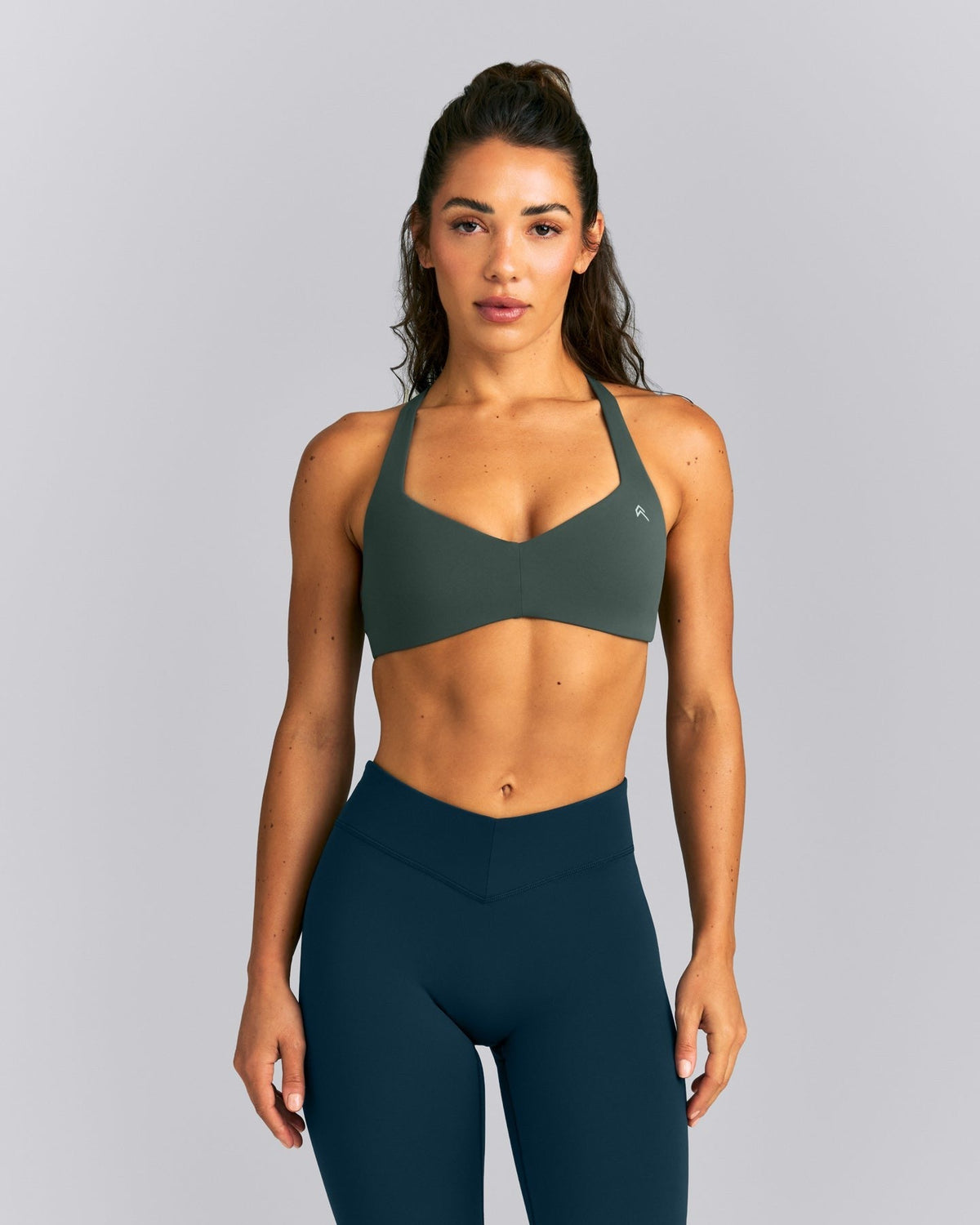 UnifiedMoveTM T Back Minimal Bralette | Shadow Green