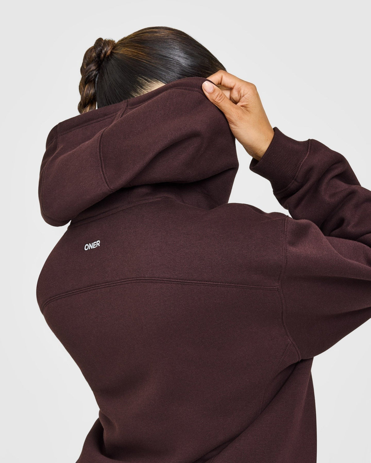 Foundations Zip Up Hoodie | Plum Brown