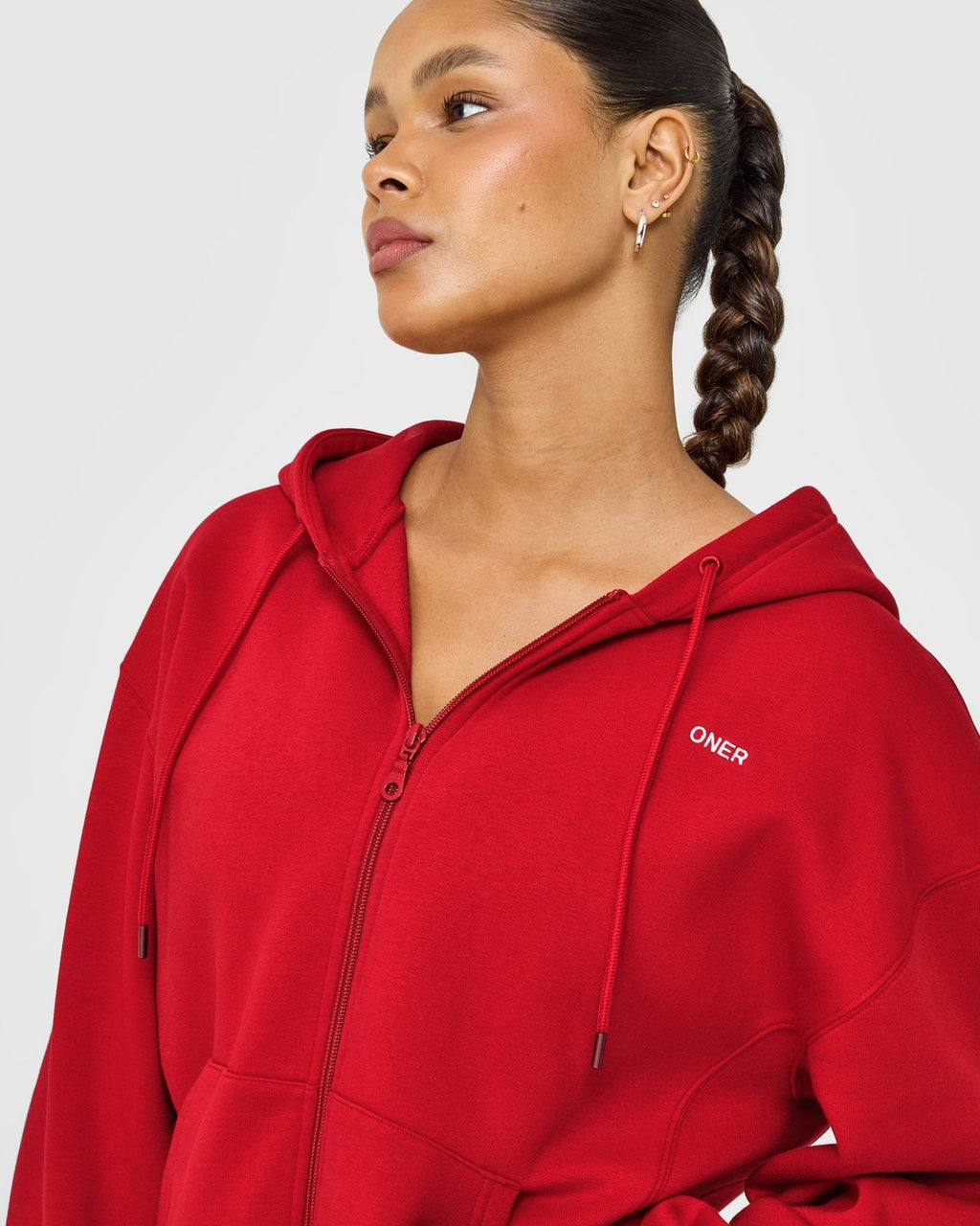 Foundations Zip Up Hoodie | Toasted Red