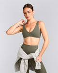 SoftMotionTM Scoop Back Bralette | Alpine Green