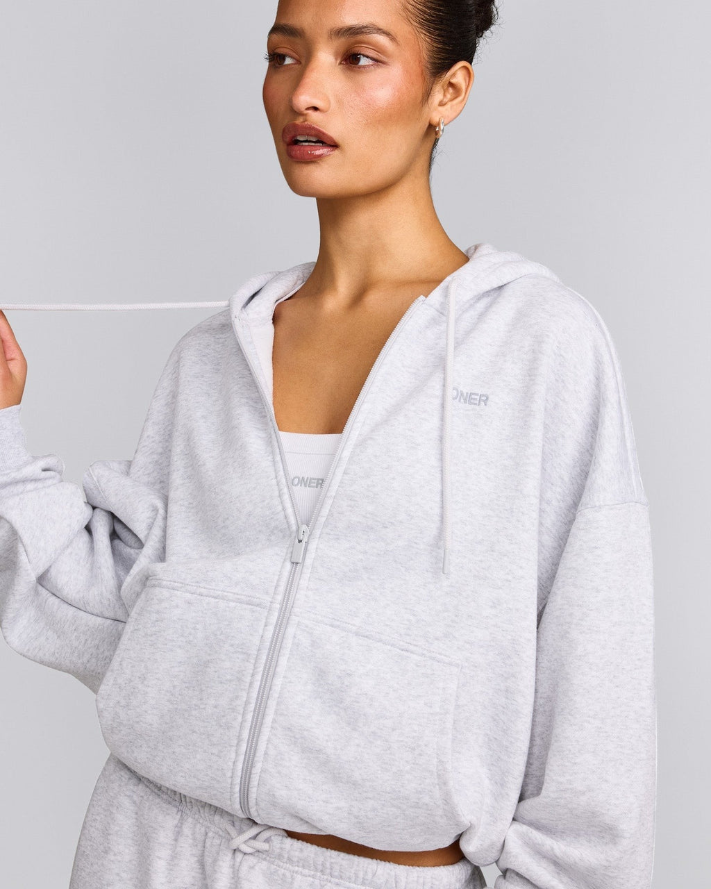 Foundations All Season Zip Up Hoodie | Gray Marl