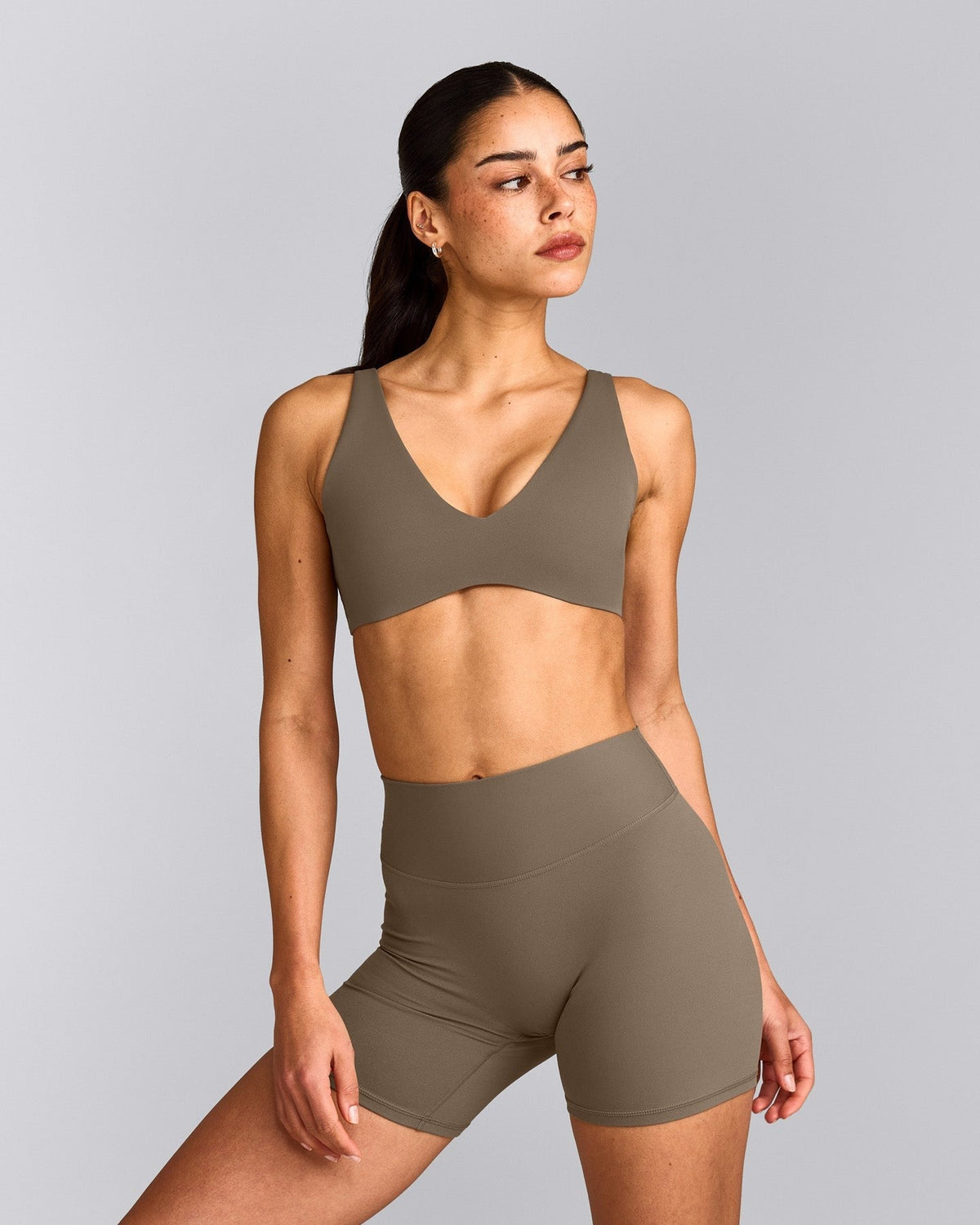 SoftMotionTM Scoop Back Bralette | Moss Brown
