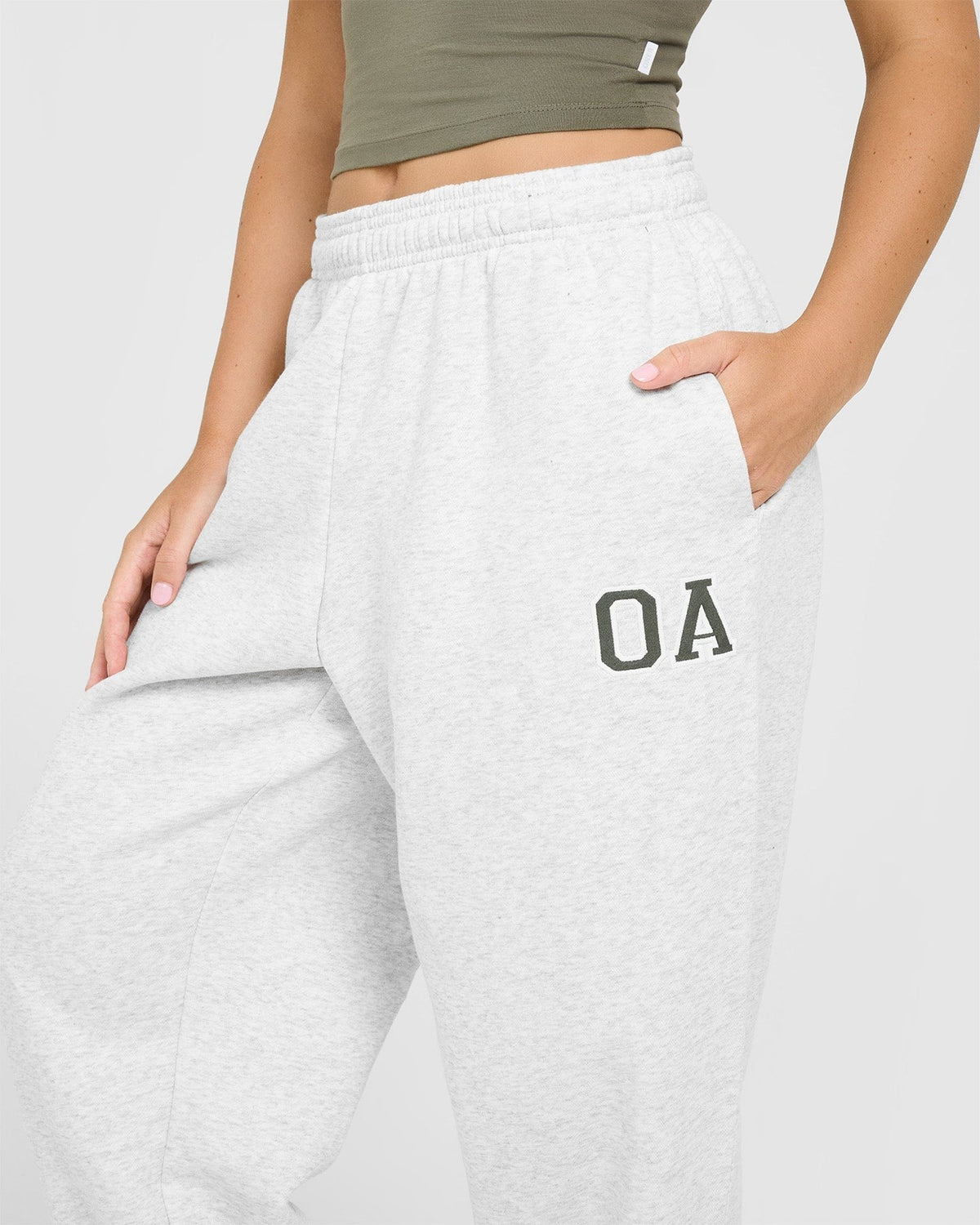 Foundations Oversized Oner Sweatpants | Light Gray Marl