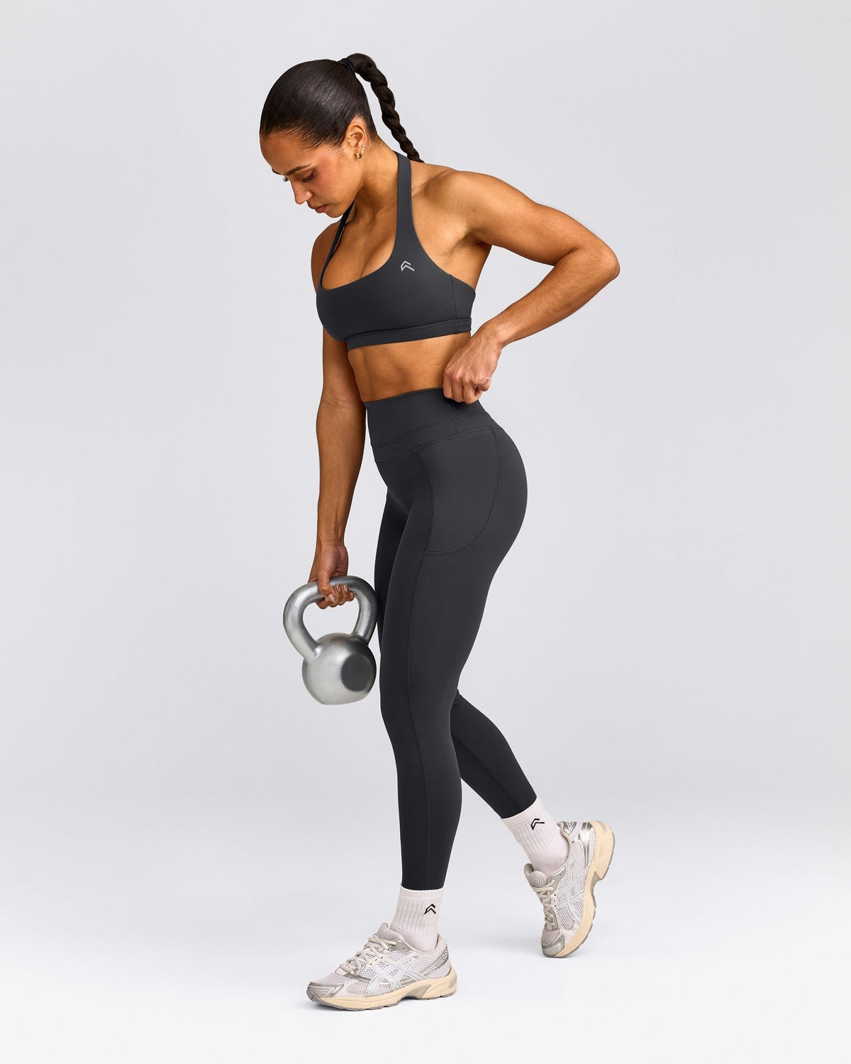 EasyLiftTM Halter Bralette | Coal