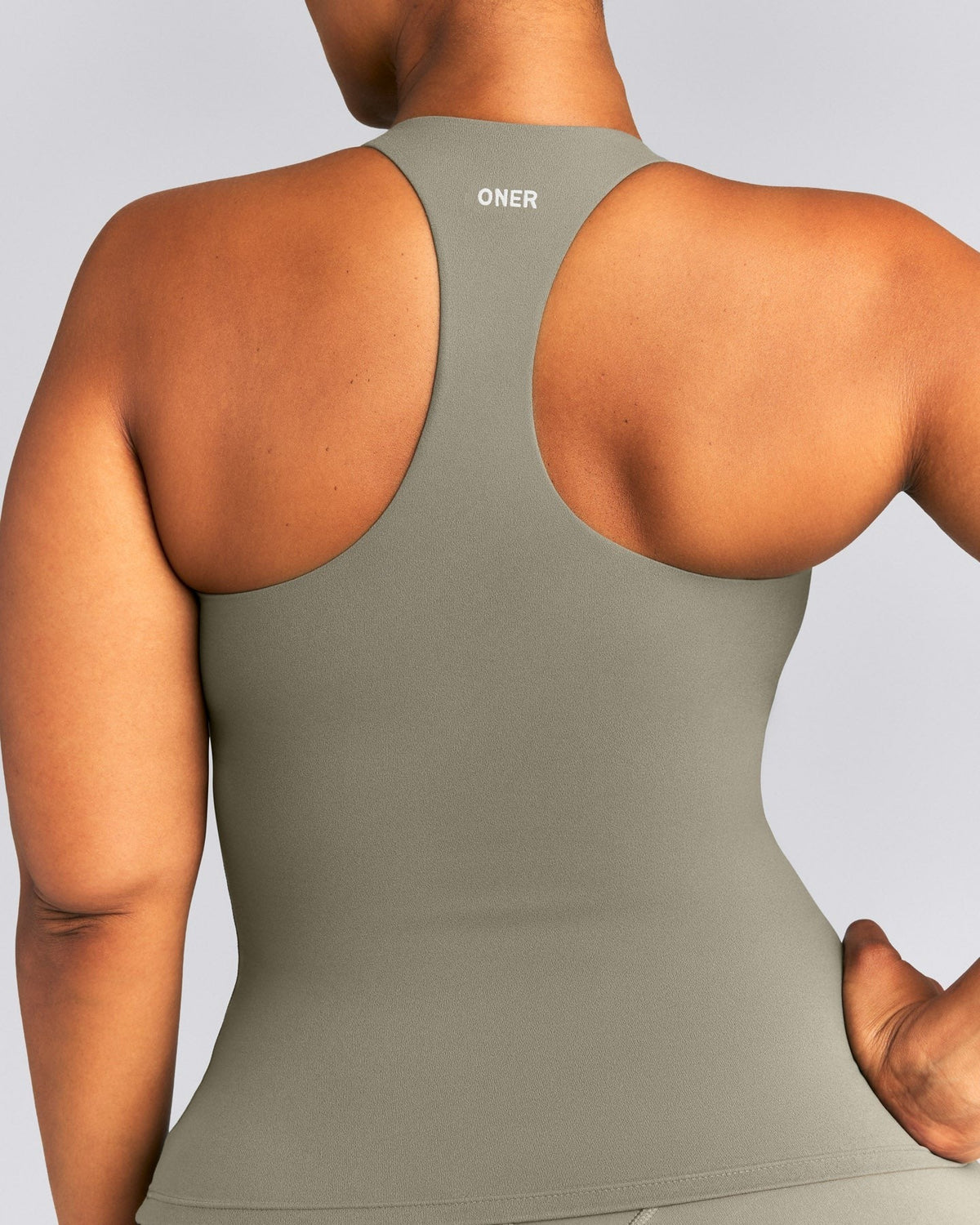 SoftMotionTM Racer Back Tank Top with Built in Bra Shelf | Alpine Green