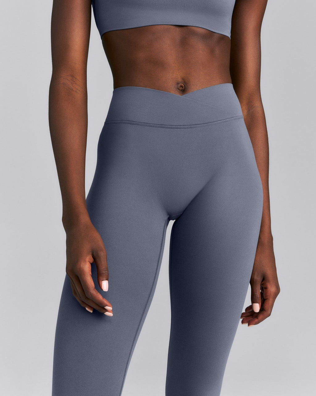 SoftMotionTM Wrap Leggings | Granite Blue
