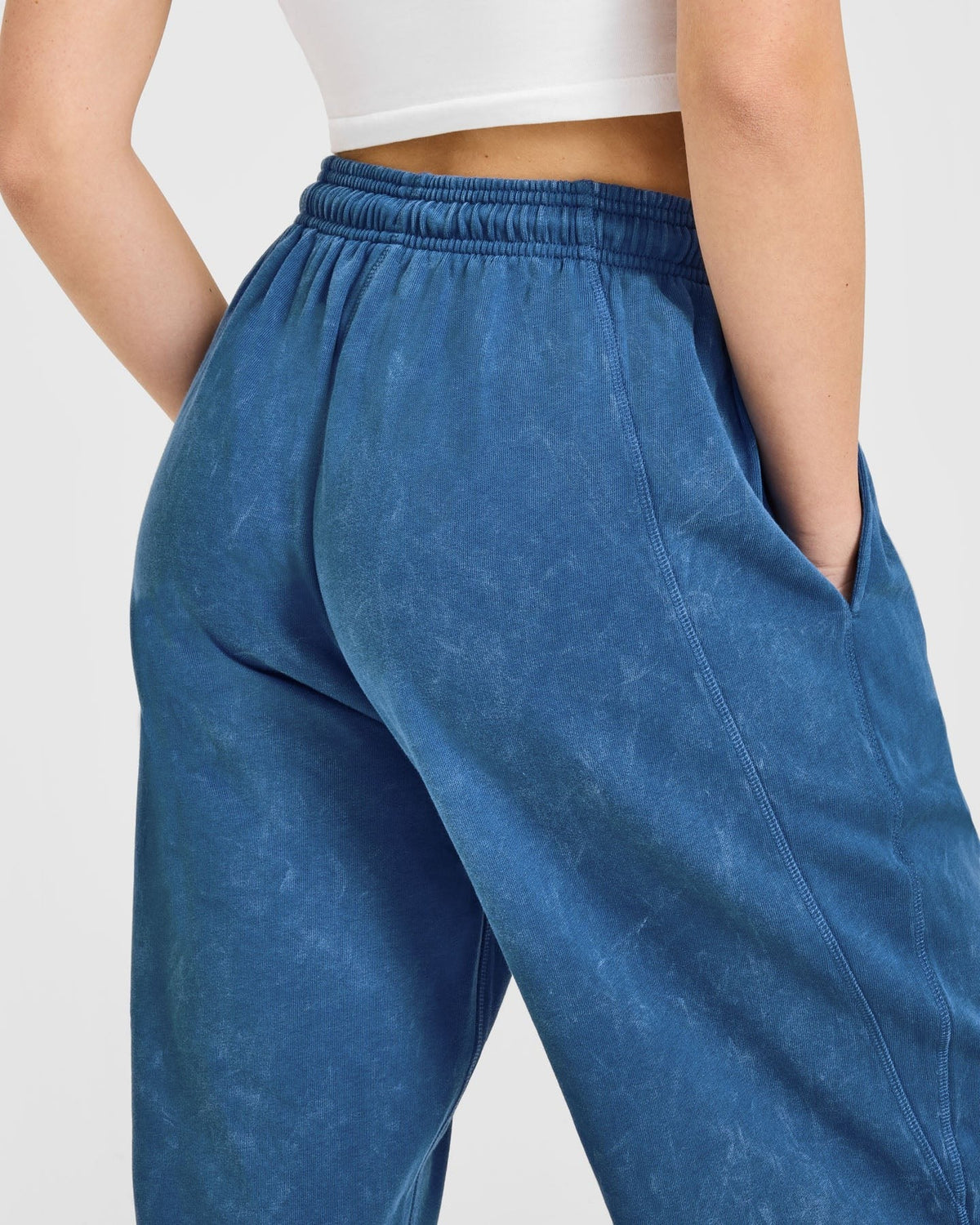 Raw Lounge Wide Leg Sweatpants | Washed Ocean Blue