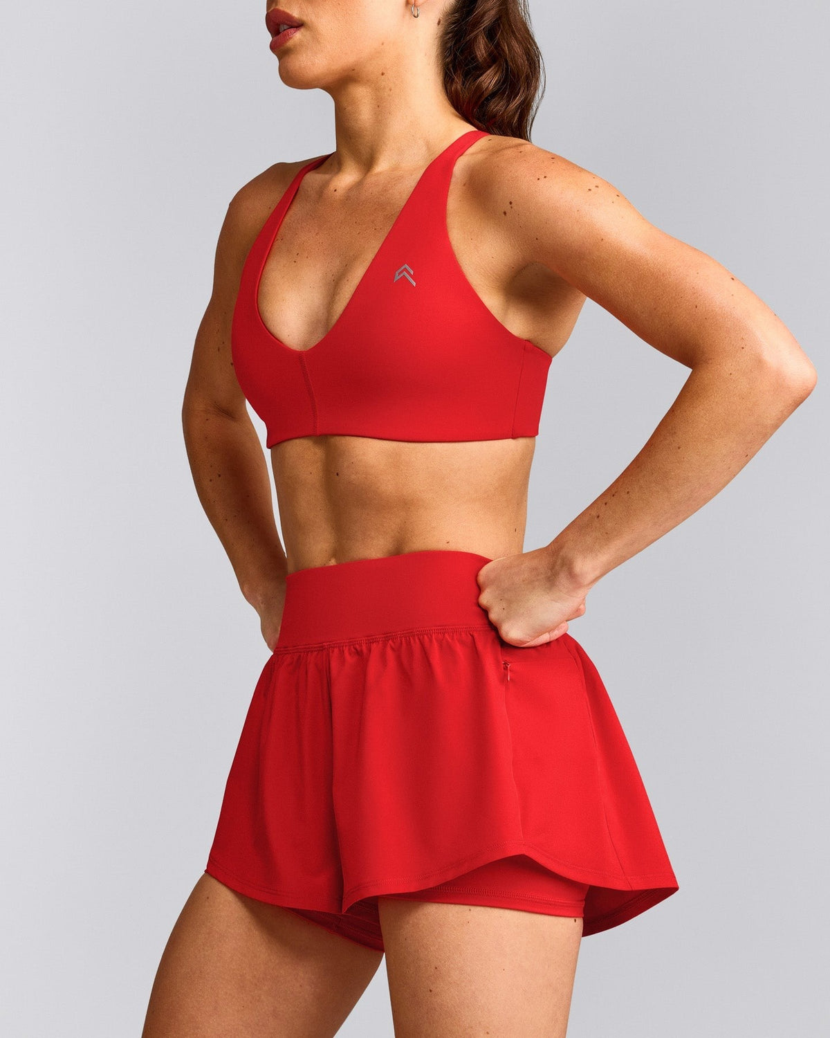 UnifiedMoveTM Double Layer Shorts 5" | Muscle Mommy Red