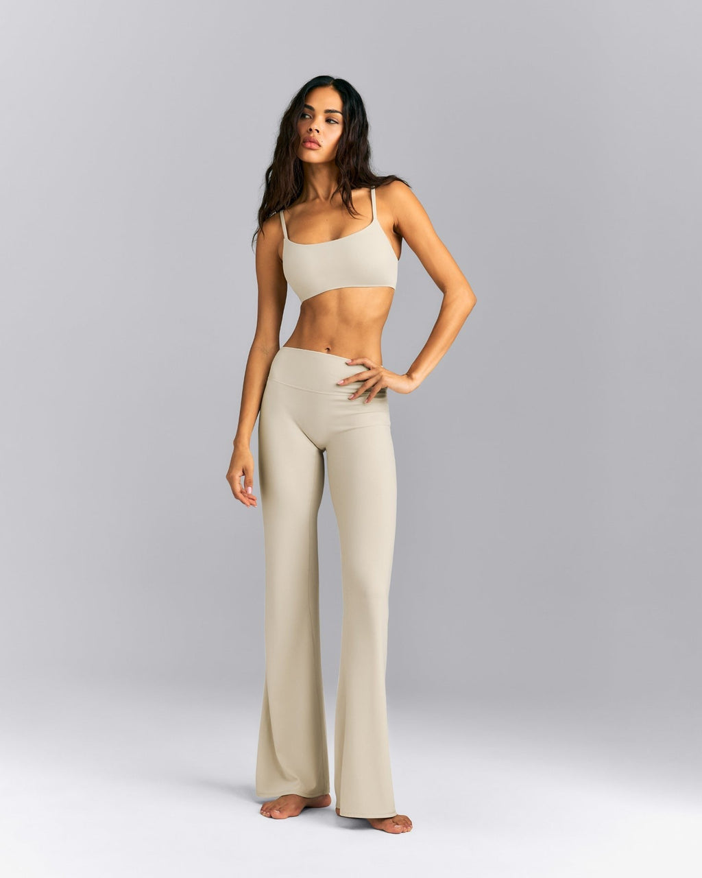 SoftMotionTM Strappy Sports Bra | Oatmeal