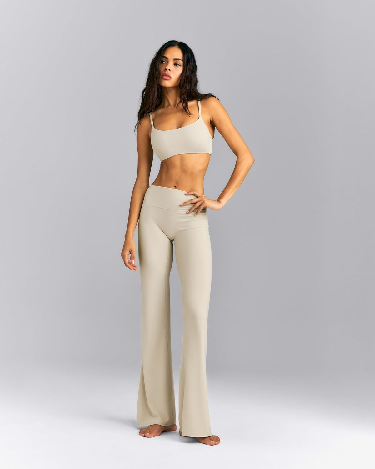 SoftMotionTM Strappy Sports Bra | Oatmeal