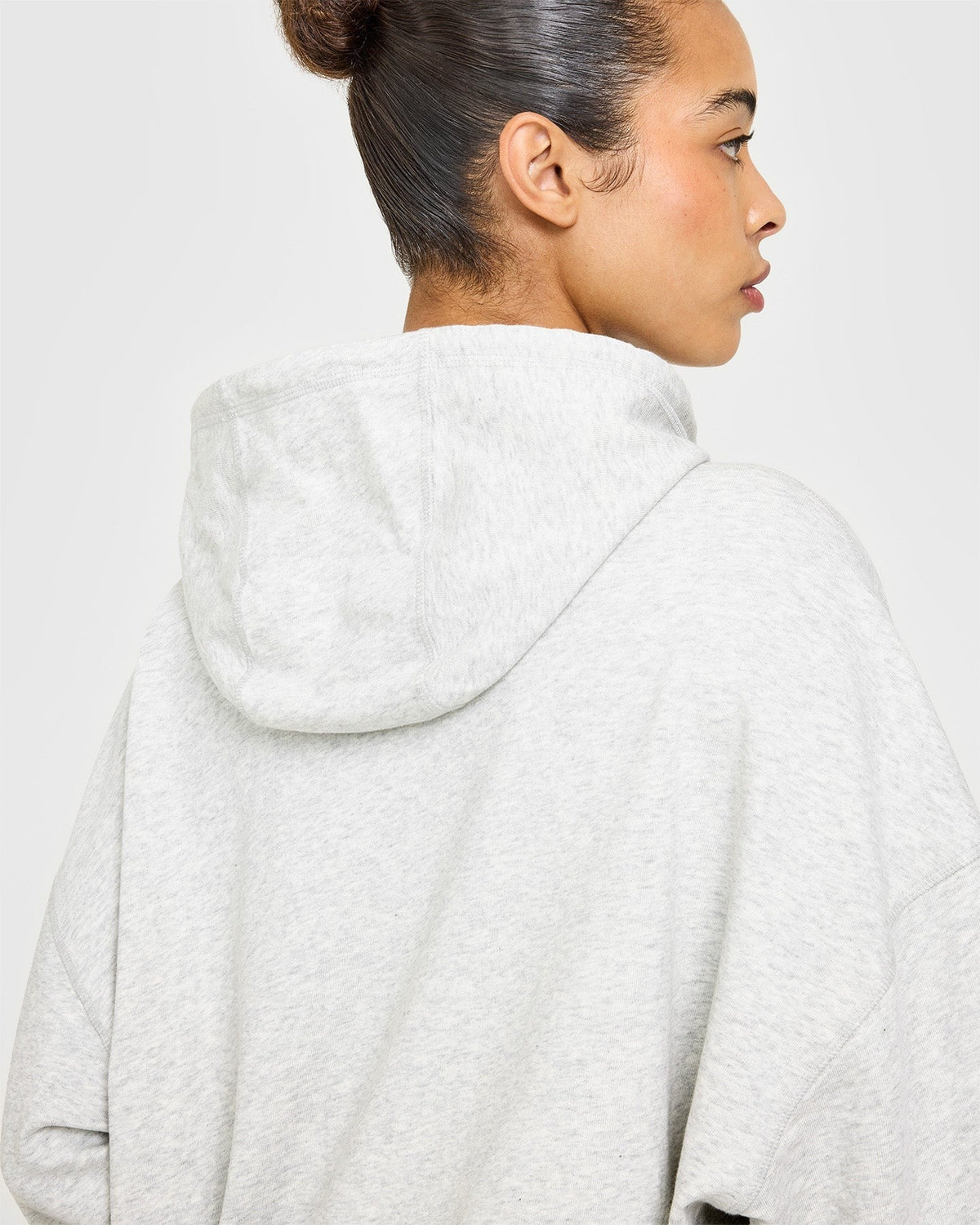 Raw Lounge Oversized Hoodie | Light Gray Marl