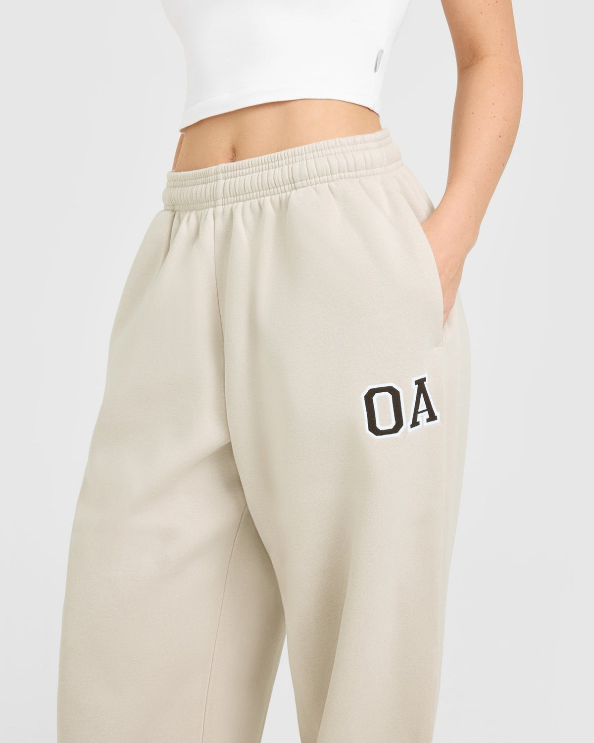 Foundations Oversized Oner Girlfriend Straight Leg Sweatpants | Sand
