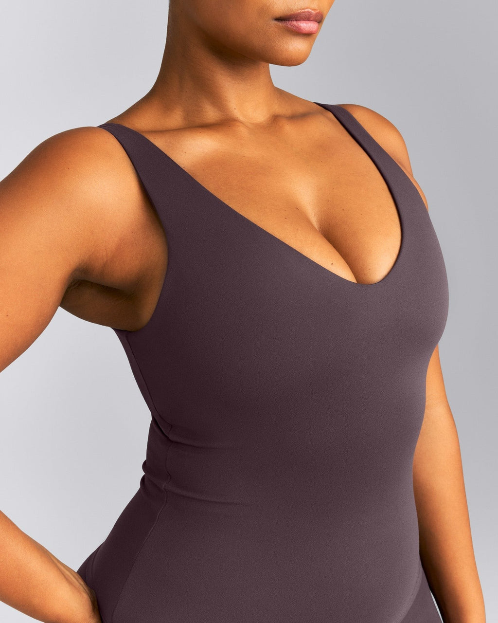 SoftMotionTM Scoop Neck Tank Top | Dark Umber Brown