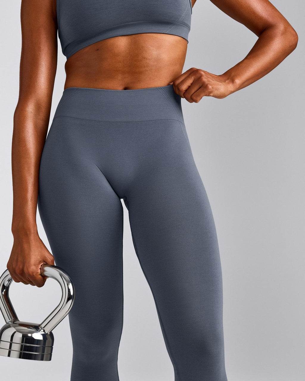 EffortlessLiftTM Seamless Mid Rise Leggings | Light Granite Blue