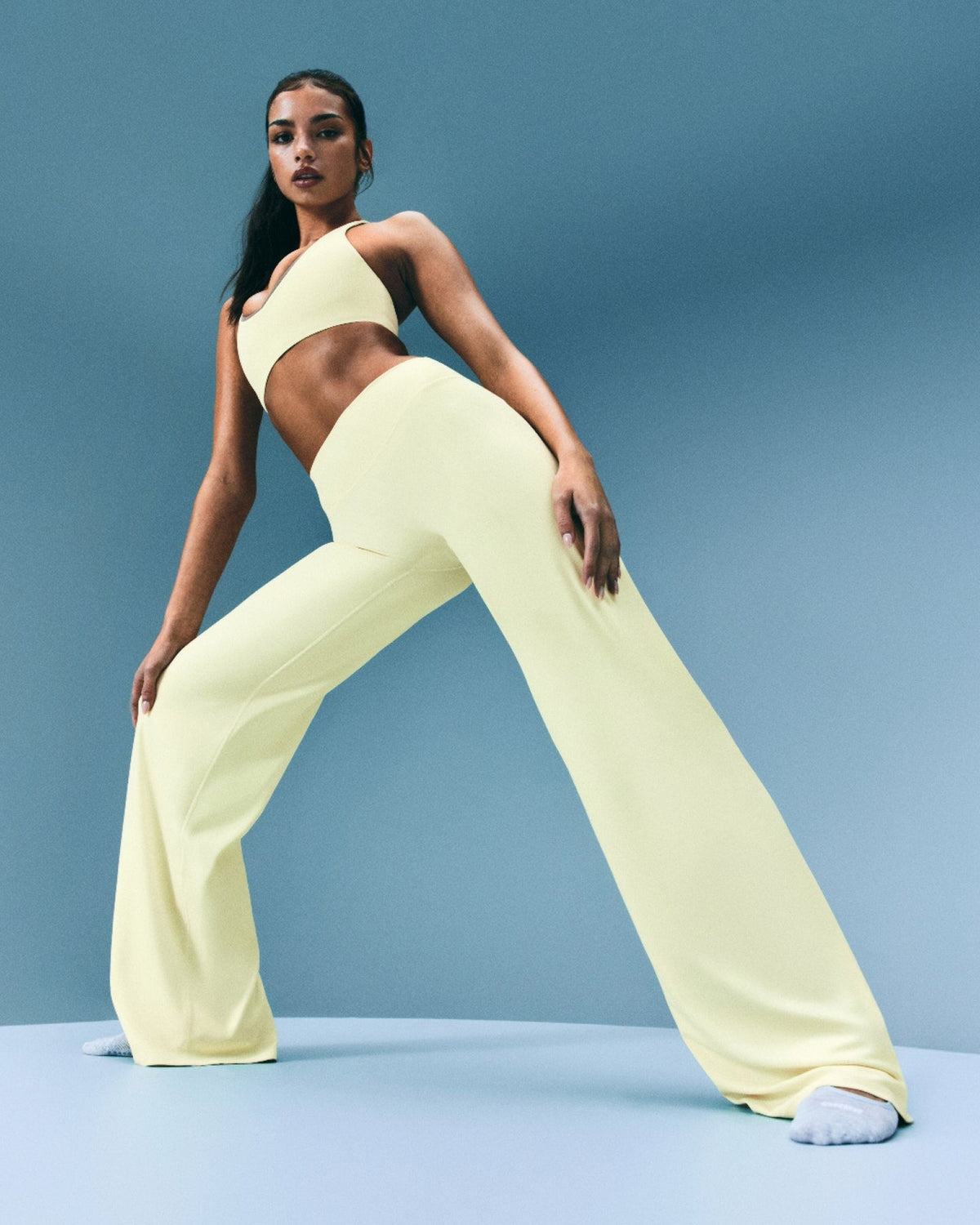 SoftMotionTM Straight Leg Pants | Pastel Yellow